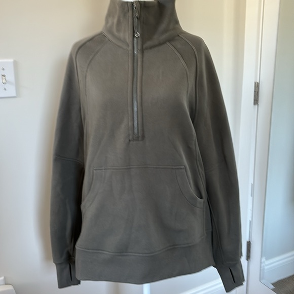 Lululemon oversized half zip sweatshirt- Olive - Picture 5 of 8